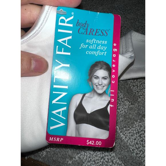 36DD Vanity Fair Bra Wireless Body Caress Full Coverage Wirefree Convertible NEW - Picture 3 of 9